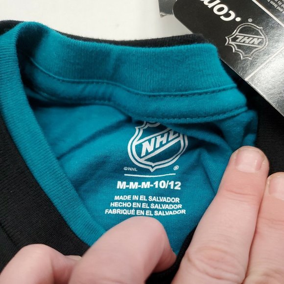 NWT San Jose Sharks Hockey NHL Long Sleeve Shirt Youth Medium New With Tags - Picture 2 of 7